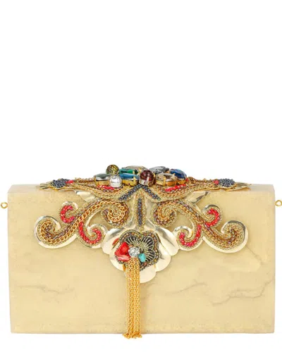 Tiramisu Crowned Jewel Minaudiere In White