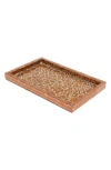 Tiramisu Decorative Mosaic Accent Tray In Orange