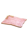 Tiramisu Decorative Resin Serving Board In Pink