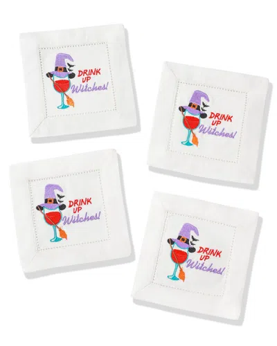 Tiramisu Drink Up Witches Cocktail Napkins Set In White