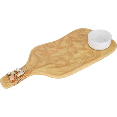 Tiramisu Embellished Chips & Dip Board In Gold