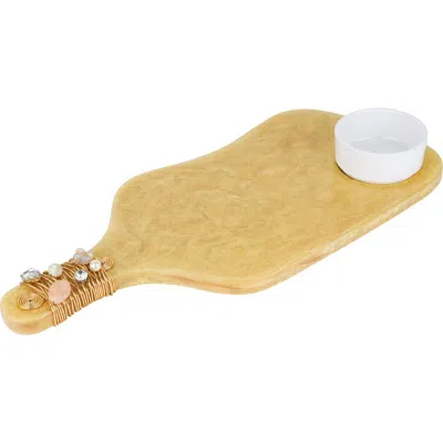 Tiramisu Embellished Chips & Dip Board In Gold