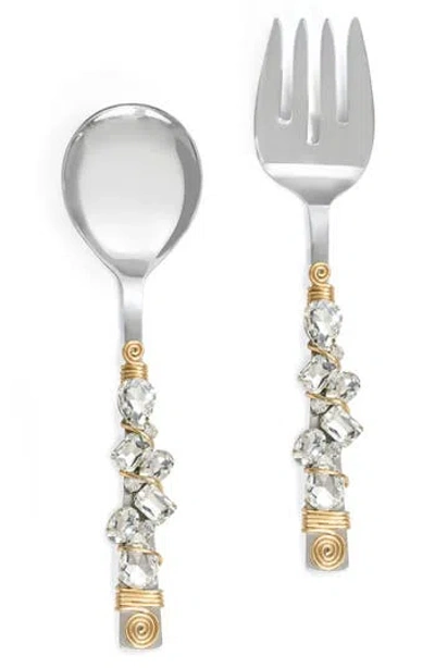 Tiramisu Embellished Radiance Constellation 2-piece Salad Serving Set In Metallic