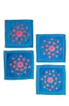Tiramisu Floral Bloom Embroidered Cocktail Napkins