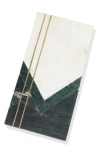 Tiramisu Emerald Artistry Marble Platter In White Multi