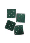 Tiramisu Emerald Blossom Luxury Cocktail Napkins In Green