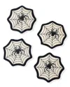 Tiramisu Enchanted Web Cocktail Napkins Set In Black