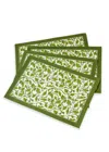 Tiramisu Evergreen Elegance Block Print Cotton Placemats