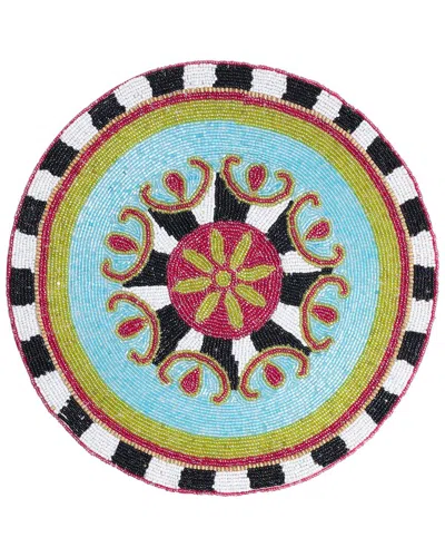 Tiramisu Festive Beaded Placemat In Multicolor