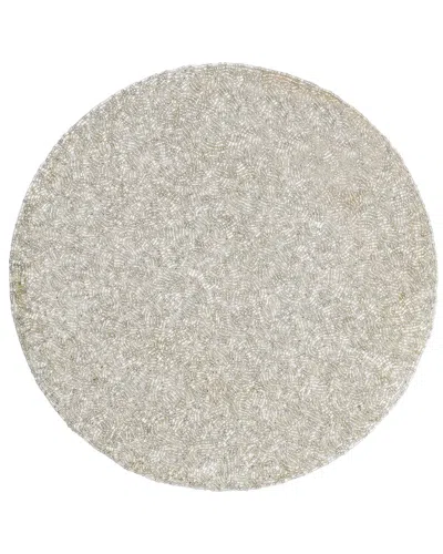 Tiramisu Festive Beaded Placemat In Silver