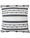 Tiramisu Flatweave Handwoven Polyfilled Cushion In Black