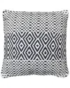 Tiramisu Flatweave Handwoven Polyfilled Cushion In Black