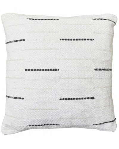 Tiramisu Flatweave Handwoven Polyfilled Cushion In White