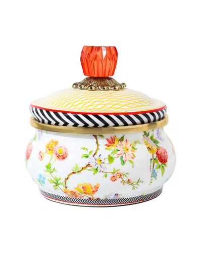 Tiramisu Floral Garden Decorative Storage Pot With Lid In Multi