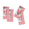 Tiramisu Cotton Set Of 4 Napkins In Pink