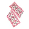 Tiramisu Print Cotton Table Runner In Pink