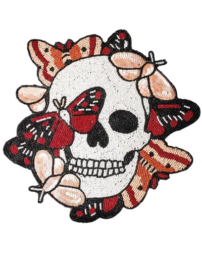 Tiramisu Fluttering Spirits Beaded Halloween Placemat In Multi
