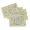 Tiramisu Fresh Foliage Block Print Cotton Placemats