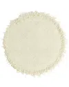 Tiramisu Fringe Beaded Placemat In Ivory