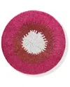 Tiramisu Fuchsia Solar Beaded Charger In Pink