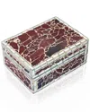 Tiramisu Garnet Crackle Mosaic Decorative Box In Brown