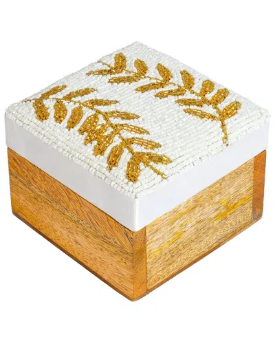 Tiramisu Gilded Laurel Keepsake Box In Brown