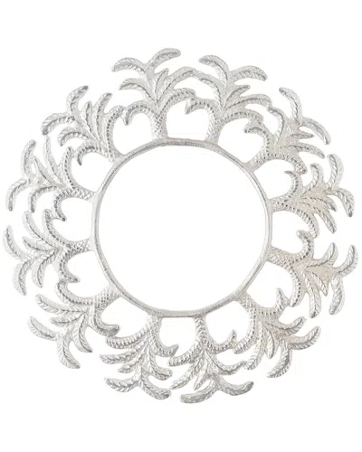 Tiramisu Gilded Palm Leaf Charger Plate In White