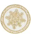 Tiramisu Gilded Snowflake Set Of 3 Beaded Placemats In Gold