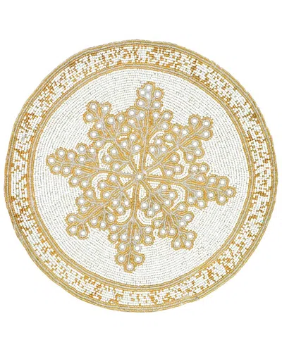 Tiramisu Gilded Snowflake Placemat In Gold