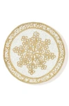Tiramisu Gilded Snowflake Set Of 3 Beaded Placemats In Neutral