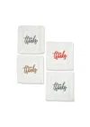 Tiramisu Give Thanks Calligraphy Cocktail Napkins In Multi