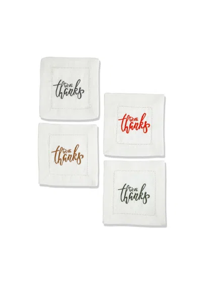 Tiramisu Give Thanks Calligraphy Cocktail Napkins