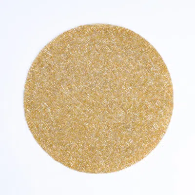 Tiramisu Gold Festive Beaded Placemat