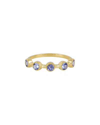 Tiramisu 14k Gold Vermeil 925 Silver 0.6 Cts. Tanzanite Rin