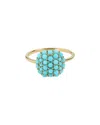 Tiramisu Gold Over Silver 0.97 Ct. Tw. Sleeping Beauty Turquoise Ring