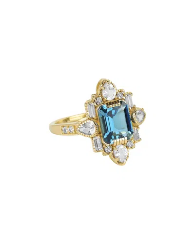 Tiramisu 14k Gold Vermeil 925 Silver 4.15 Cts. London Blue