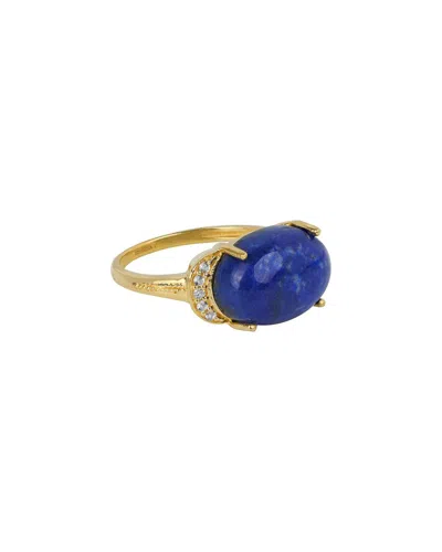 Tiramisu 14k Gold Vermeil 925 Silver 6.48 Cts. Lapis Ring