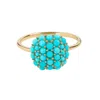 Tiramisu Gold Vermeil Over Silver Beauty Turquoise Cocktail Ring
