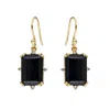 Tiramisu Gold Vermeil Over Silver Black Onyx Earring