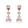 Tiramisu Gold Vermeil Over Silver Rose Quartz Post Earring
