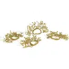 Tiramisu Golden Gleam Set Of 4 Napkin Rings In Gold