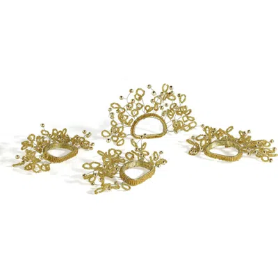 Tiramisu Golden Gleam Set Of 4 Napkin Rings