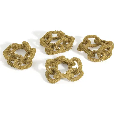 Tiramisu Golden Gleam Set Of 4 Napkin Rings