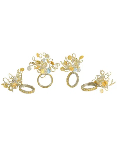 Tiramisu Golden Silver Cascade Napkin Rings