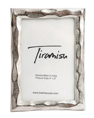 Tiramisu Golden Soleil Resin Mosaic Photo Frame In Silver