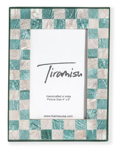 Tiramisu Handcrafted Resin Photo Frame In Green