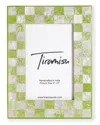 Tiramisu Handcrafted Resin Photo Frame In Green