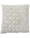 Tiramisu Handwoven & Knitted Cotton Polyfilled Cushion In Cream