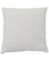 Tiramisu Handwoven Cotton Polyfilled Cushion In Cream