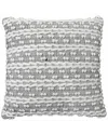Tiramisu Handwoven Cotton Polyfilled Cushion In Grey